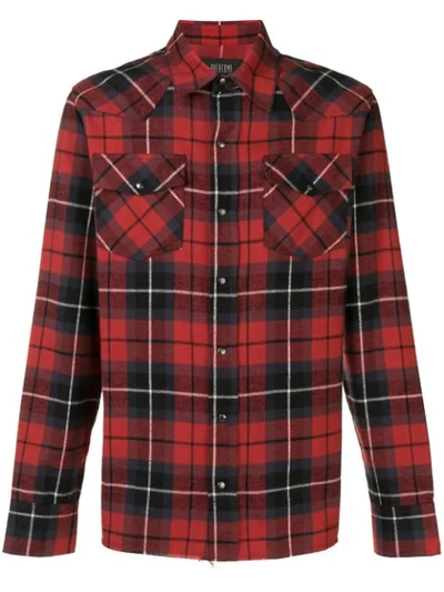 Overcome Check Pattern Shirt In Red