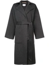 Nanushka Straight Fit Trench Coat - Grey