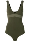 Rabanne Fitted Bodysuit In Green