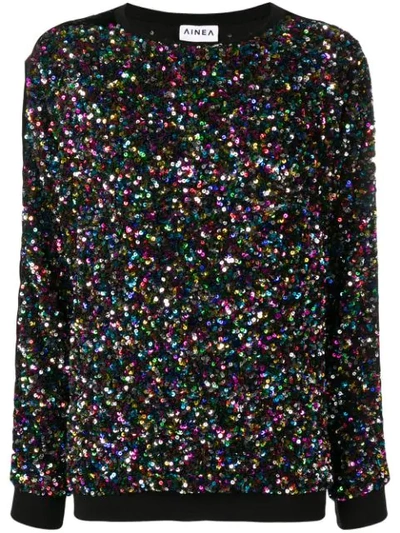 Ainea Sequinned Blouse In Black