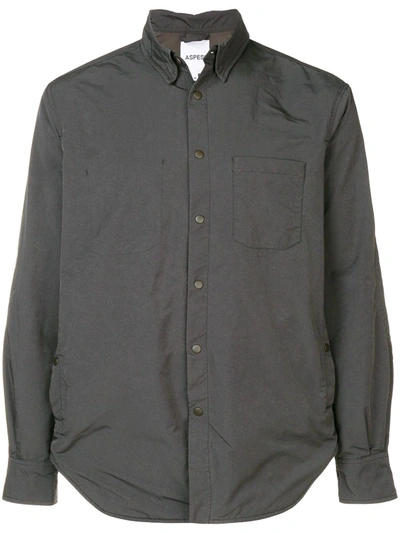 Aspesi Relaxed Fit Shirt Jacket In Green