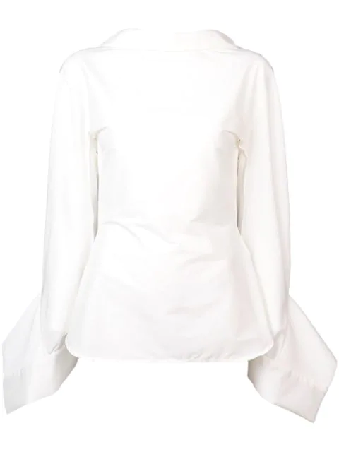 Maticevski Oversized Cuff Shirt In White | ModeSens