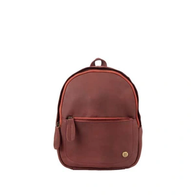 Mahi Leather Mini Backpack In Vintage Maroon Nubuck Suede Leather