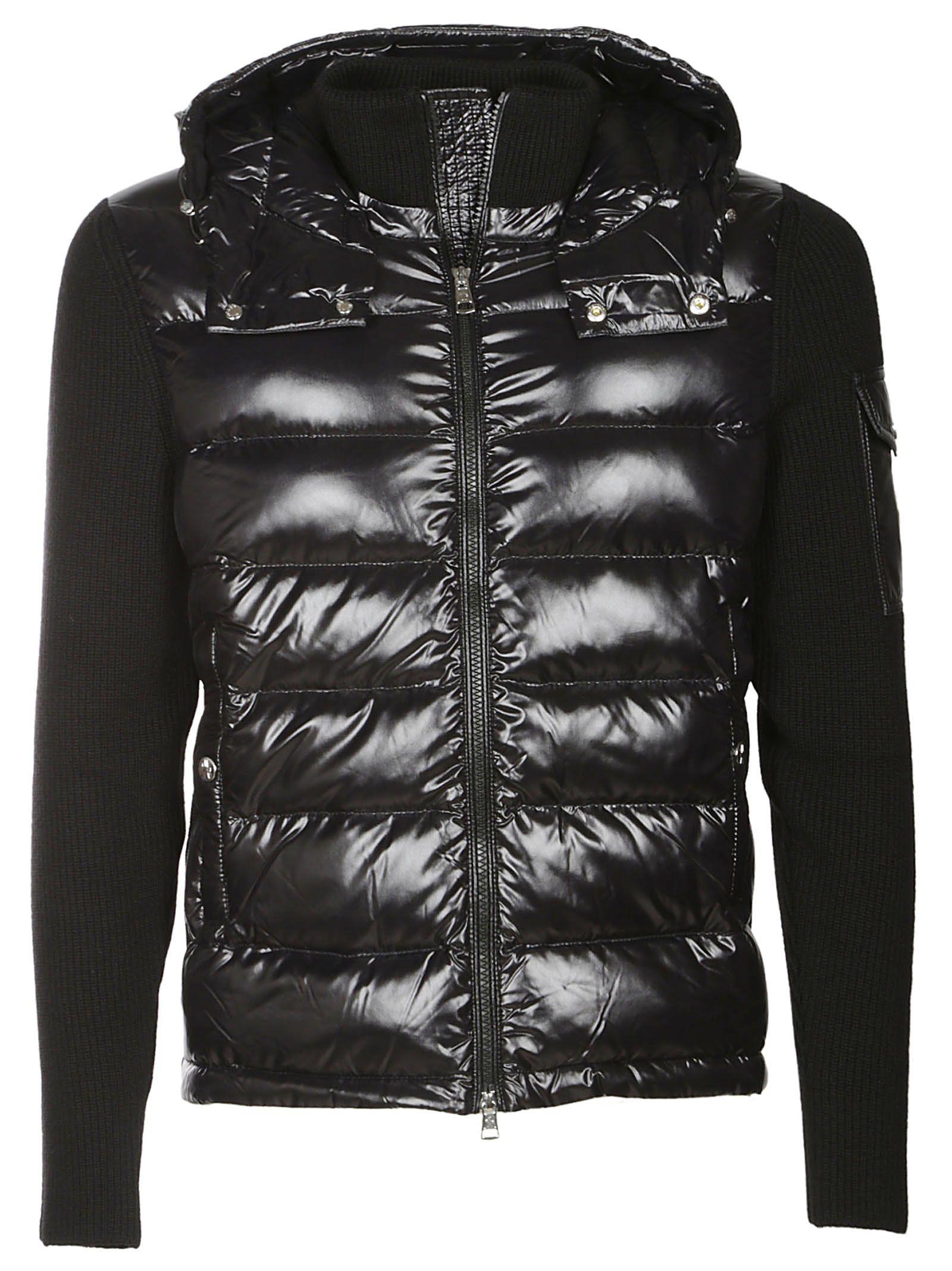 Moncler Cropped Padded Jacket In Black | ModeSens