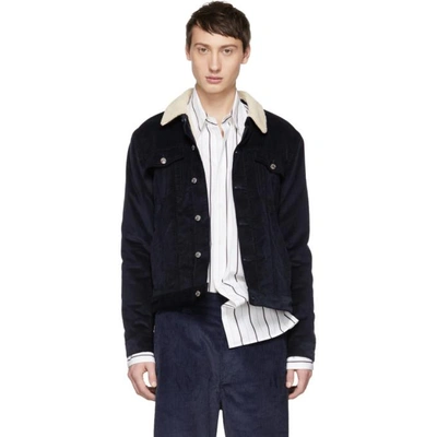 Editions Mr Editions M.r Navy Marlon Jacket In Navy Blue