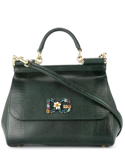 Dolce & Gabbana Medium Sicily Tote Bag In Green