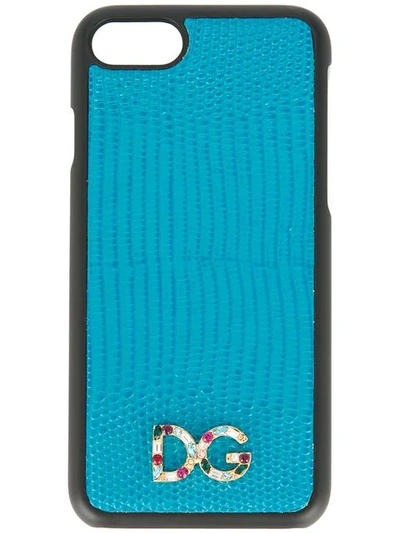 Dolce & Gabbana Logo Iphone 7 Case In Blue