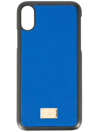 Dolce & Gabbana Iphone X Case In Blue