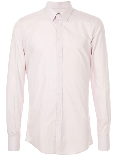 Dolce & Gabbana Pointed Collar Shirt In Pink