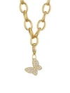 Roberto Coin Women's Princess Charms 18k Yellow Gold & Diamond Butterfly Charm