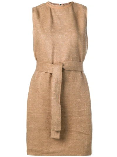 Rick Owens Belted Dress - Neutrals In Neutrals