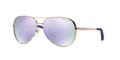 Michael Kors Woman Sunglass Mk5004 Chelsea In Purple Mirror