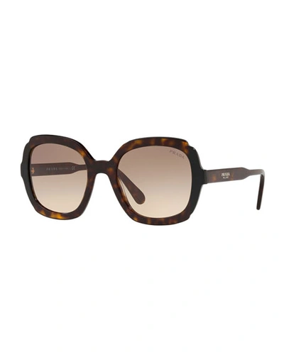 Prada Women's Square Sunglasses, 54mm In Brown Gradient