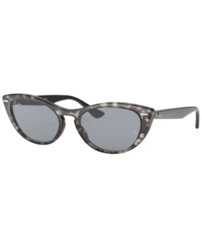 Ray Ban Nina 54mm Cat Eye Sunglasses - Grey Havana Grey Solid
