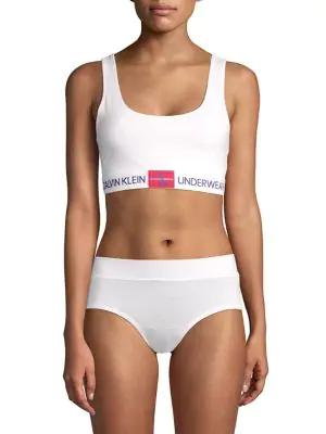 calvin klein monogram bralette white