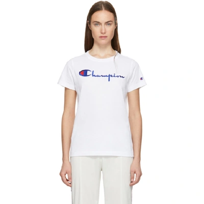 Champion Maxi T-shirt In Wht White