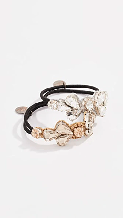 Deepa Gurnani Lexi Pony Set In Silver/gold