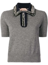 N°21 Knitted Polo Shirt In Grey