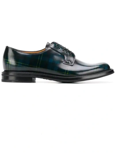 Church's Tartan Oxford Shoes - Blue