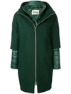 Herno Layered Padded Coat - Green