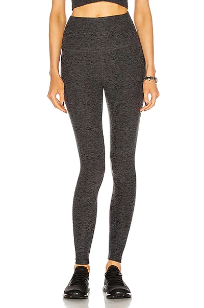 Beyond Yoga Spacedye Essential Long Legging In Black & Charcoal