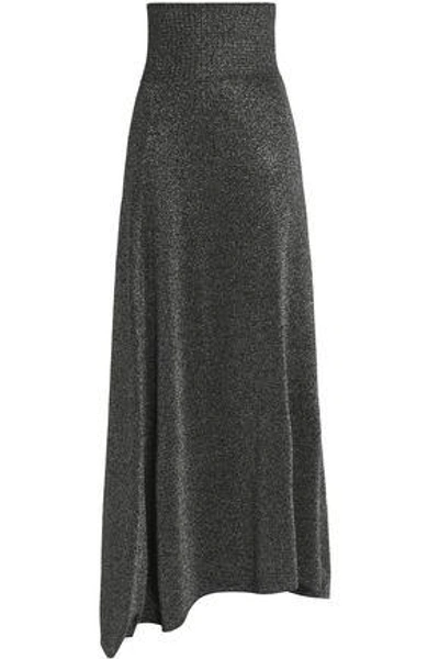 Missoni Woman Metallic Stretch-knit Maxi Skirt Gunmetal