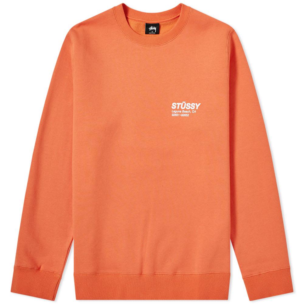 stussy orange sweatshirt