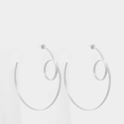 Annie Costello Brown Circle Scroll Earrings