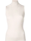 Maison Margiela Roll Neck Knitted Top In Neutrals