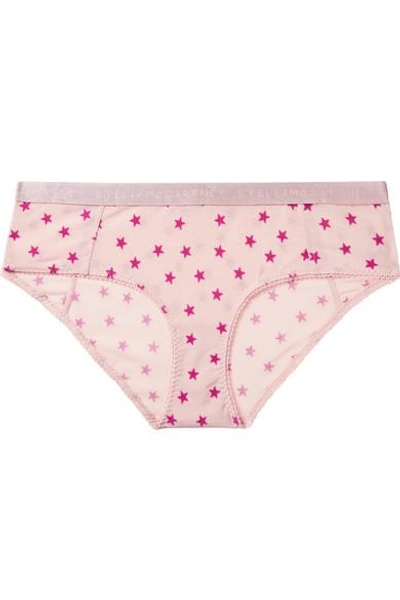 Stella Mccartney Betty Twinkling 植绒网布三角裤 In Baby Pink