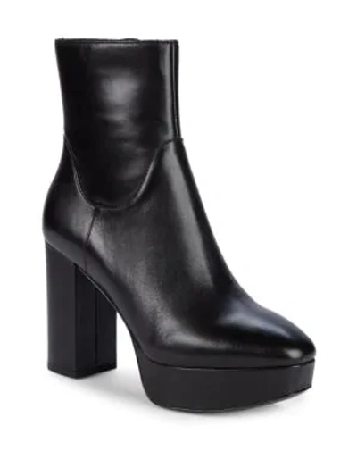 Ash Women's Amazon Leather Platform Booties In Black