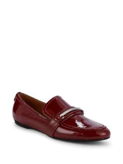 Calvin Klein Orianna Patent Loafers In Red Rock