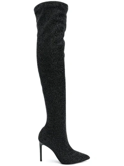 Alberto Gozzi Knee Boots In Black