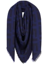 Fendi Ff Motif Shawl In Blue