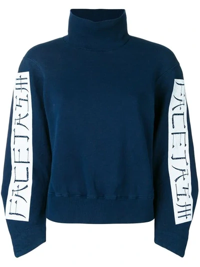 Facetasm High Neck Jumper In Blue