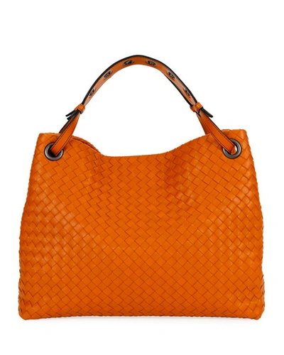 Bottega Veneta Garda Large Shoulder Bag In Orange
