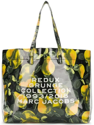 Marc Jacobs Redux Grunge East/west Tote - Yellow In Lemon Multi/silver