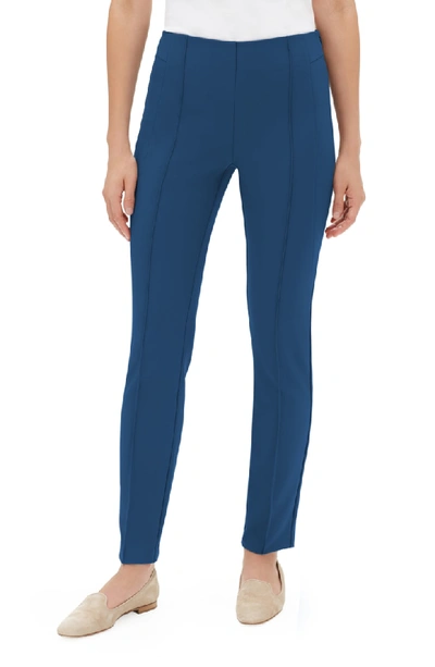 Lafayette 148 Gramercy Acclaimed Stretch Pants In Empress Teal