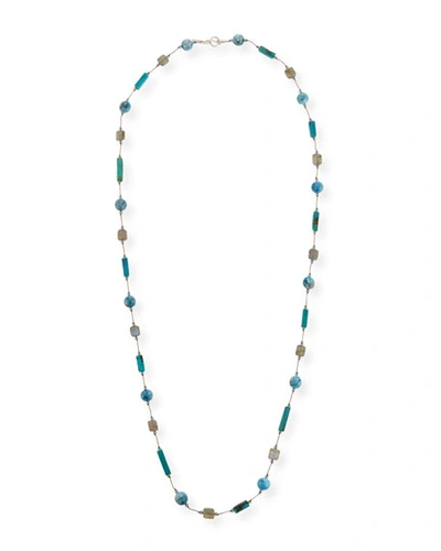 Margo Morrison Long Blue Stone Necklace