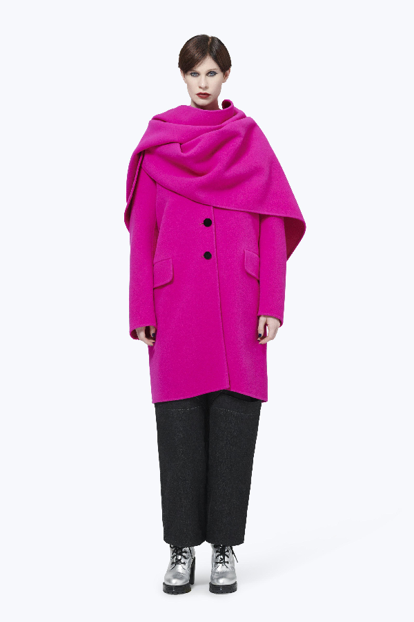 marc jacobs hot pink coat
