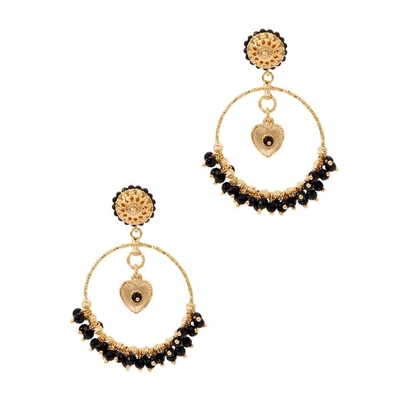 Soru Jewellery Romantica 24ct Gold Vermeil Hoop Earrings