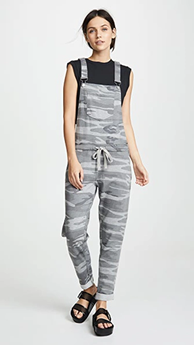 Z Supply The Camo Overalls In Dark Grey Camo