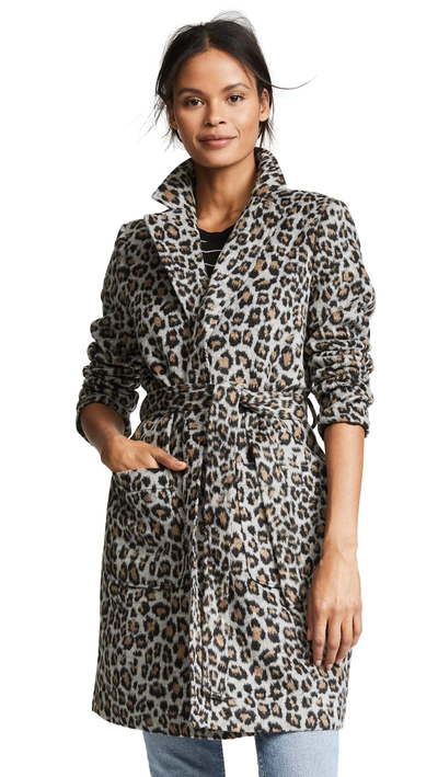 Cupcakes And Cashmere Fabrice Faux Leopard Wrap Coat