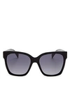 Moschino Women's Square Sunglasses, 56mm In Black/gray