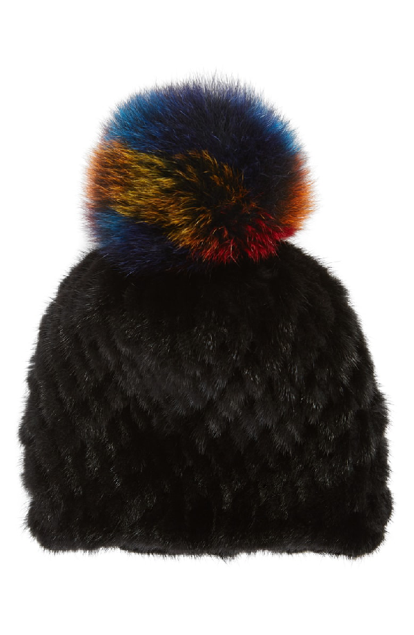 pom jocelyn pom fur hat Fur Mink Supermoon Jocelyn Hat Genuine The Genuine With