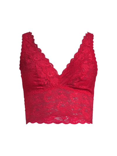 Cosabella Never Say Never Plungie Longline Bralette In Mystic Red