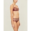 Simone Perele Java Stretch-lace Bra In 329 Morello Cherry