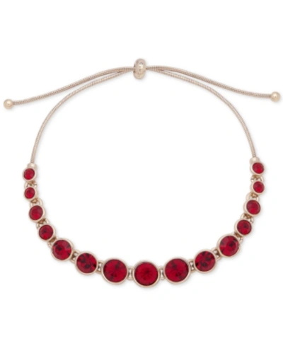 Givenchy Crystal Bezel Slider Bracelet In Red