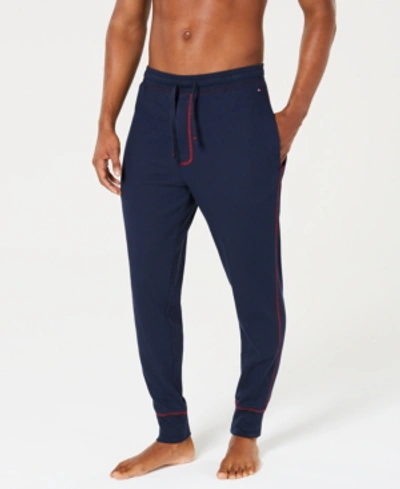 Tommy Hilfiger Men's Thermal Joggers, Created For Macy's In Dark Navy