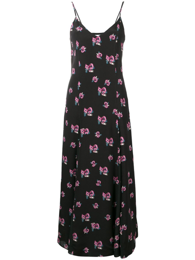 Racil Black Floral Print Maxi Dress